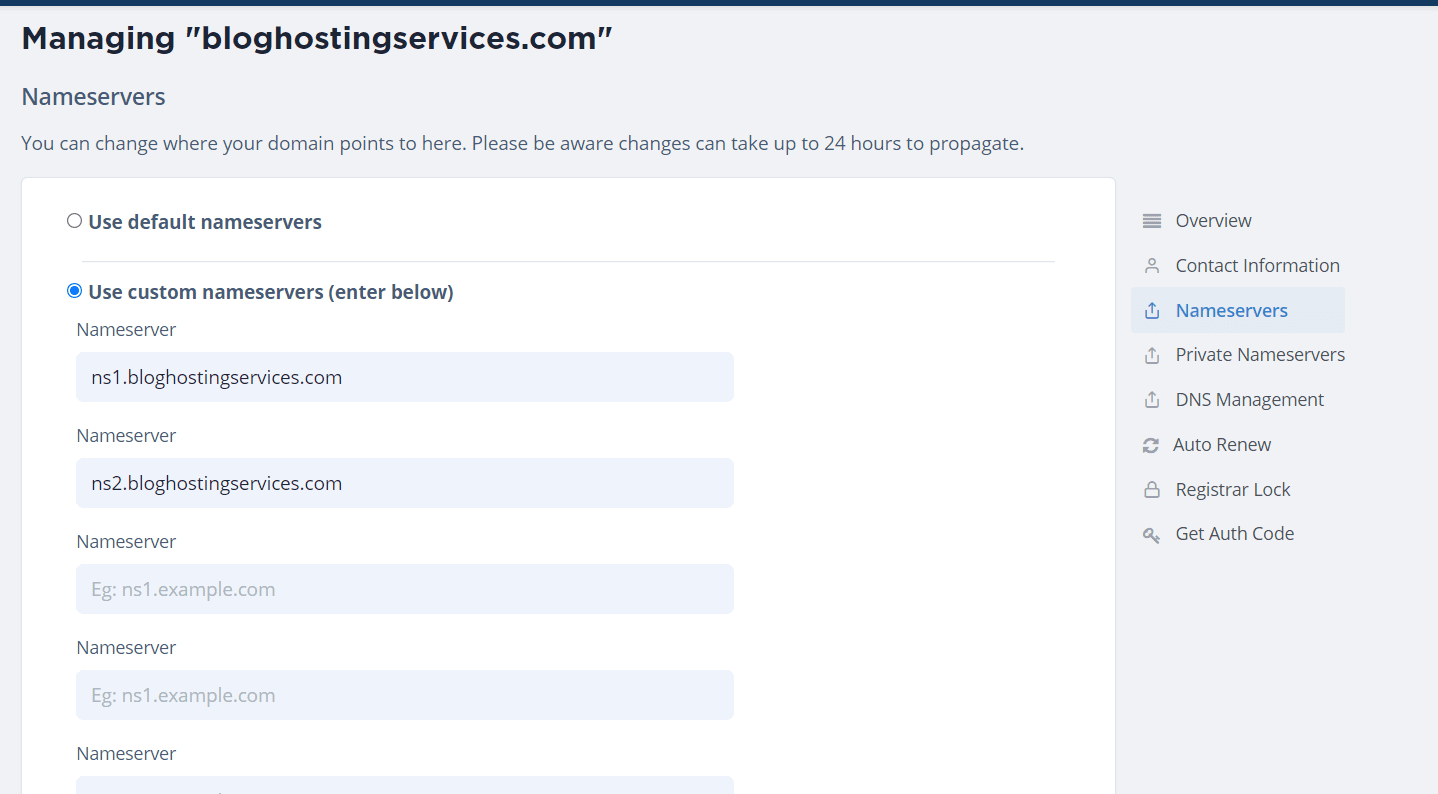 How to Update Nameservers In The SeekaPanel For A WordPress Site ...