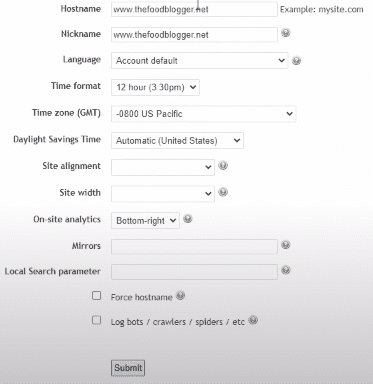 how to configure Clicky analytics