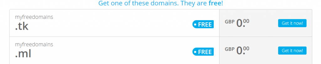 .tk and .ml domains
