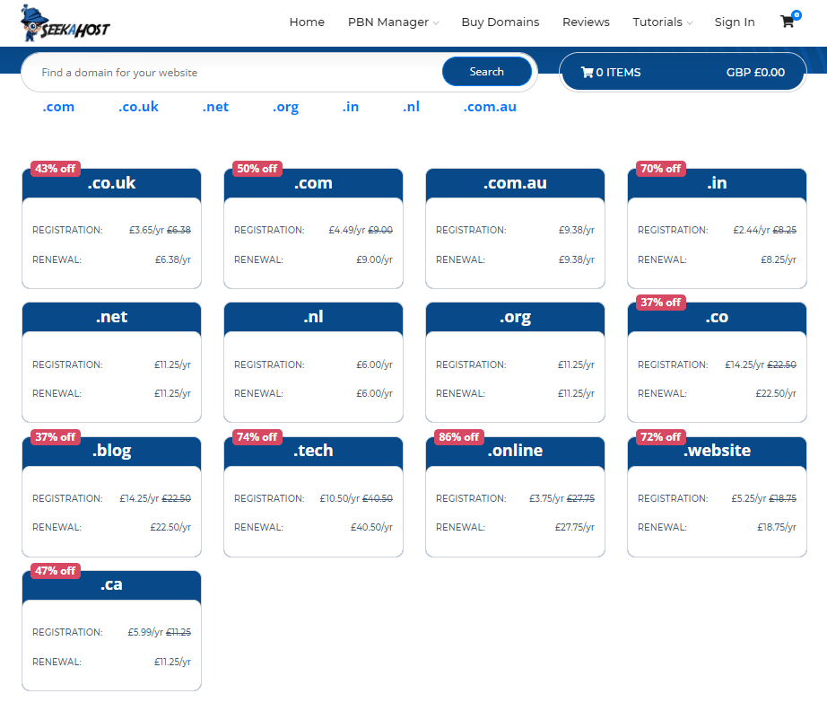 different-domain-tld-prices-on-seekahost.app