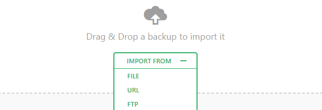 import wordress site to transfer