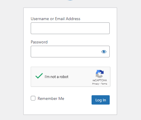 login to transferred website for wordpress