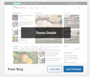 open theme to delete wordpress theme