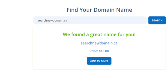 find .ca domain name