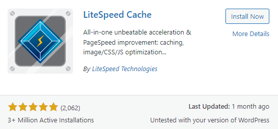 LiteSpeed Cache seo plugin wordpress