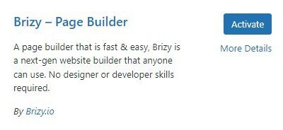 best free page builders wordpress brizy