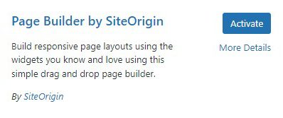 best wordpress page bulder by siteorigin