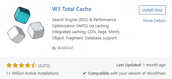 w3 cache seo plugin for blog