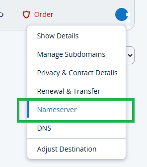 Ionos nameservers to connect wordpress site