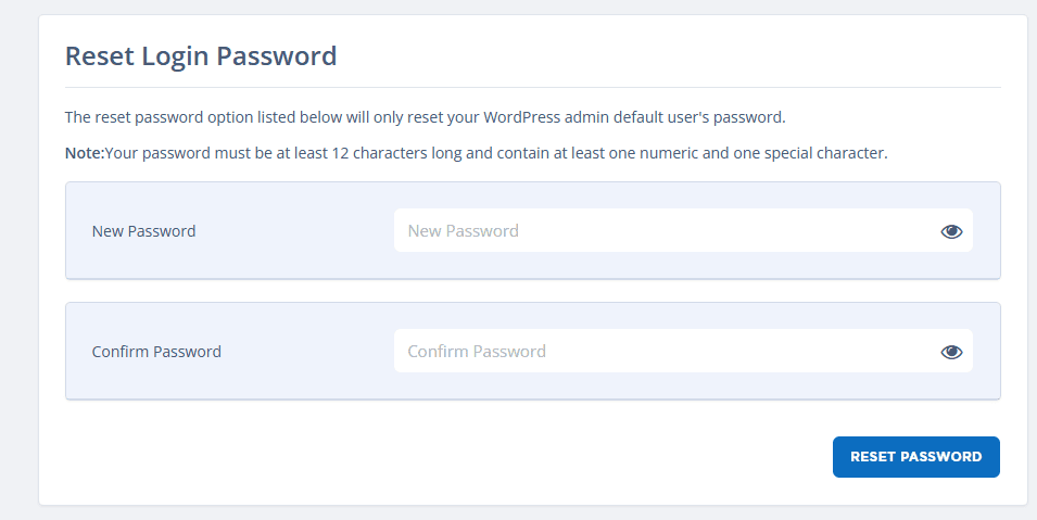 how to reset password for wordpress site
